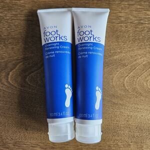 AVON FOOT WORKS OVERNIGHT RENEWING CREAM Lot Of 2